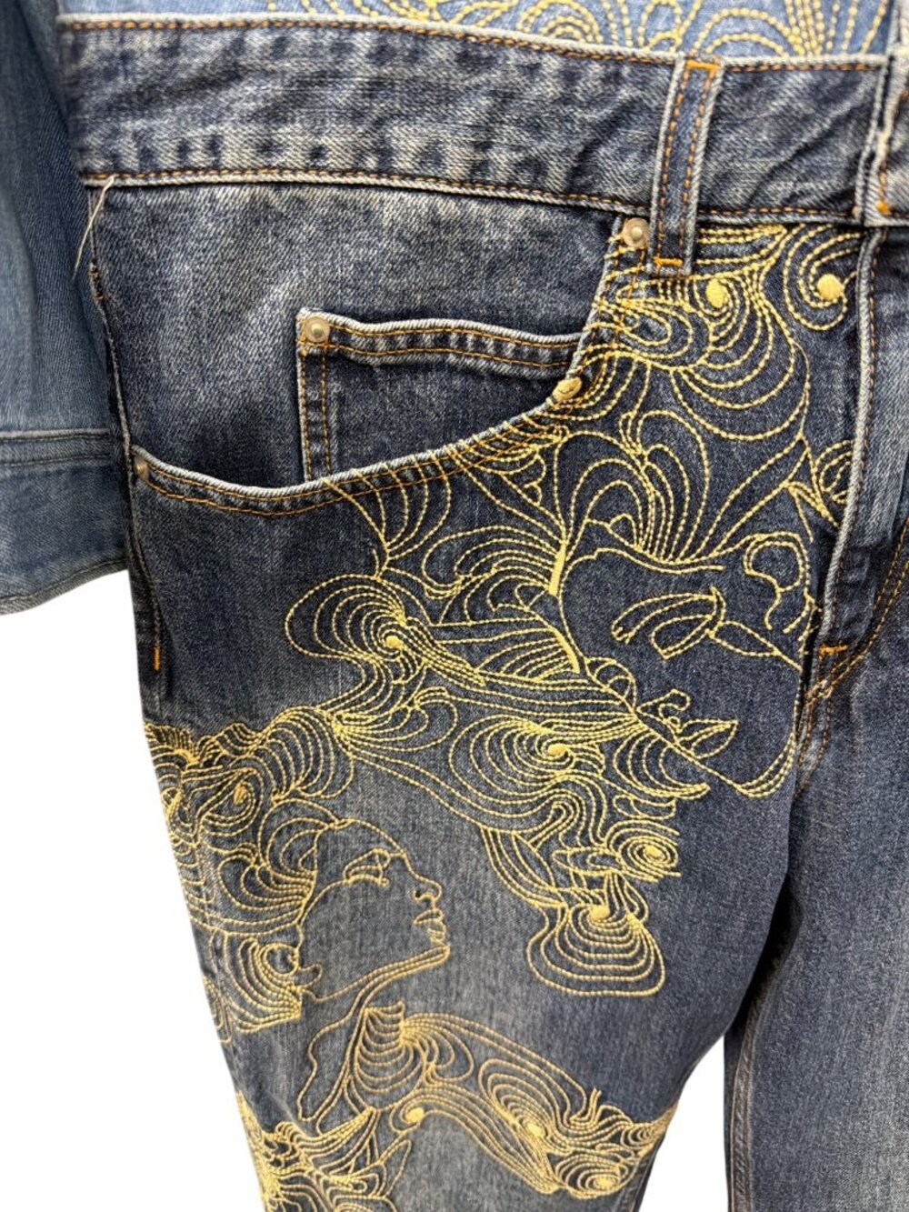 Isabel Marant Imane Embroidered Denim Jumpsuit Size 40 US 8 Large New - Picture 9 of 13